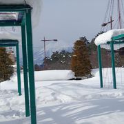 雪に埋もれて一面真っ白