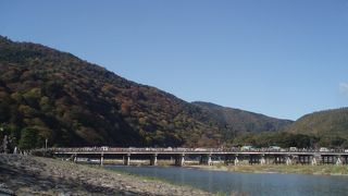 少し色づきはじめた嵐山