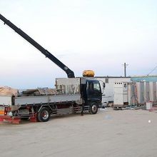 海の家撤去作業中