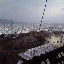 お城の中からの松山市内