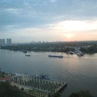 部屋からの朝日