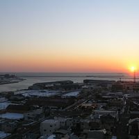 客室からの夕日