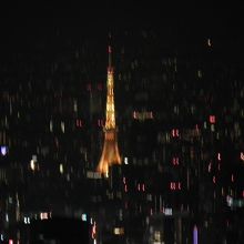 展望回廊から東京タワー