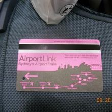 シドニー空港駅から買った、エアポート・リンクの切符