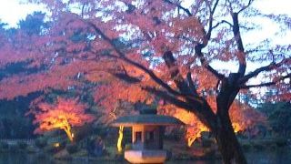 ことじ灯籠と紅葉