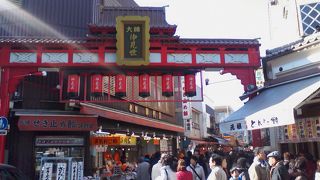 川崎大師の門前の商店街