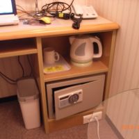 アメニティーとセーフティーボックス　有線ランあり