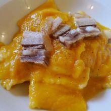 とっても美味しかったパンプキンソースのラビオリ