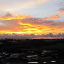 屋上からの夕焼け