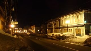 和洋折衷の建物が現存するエリア