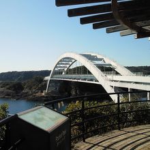 ポケットパークから眺めた「くしもと大橋」