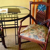 パイナップルの背もたれがかわいい