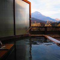 客室にある半露店風呂