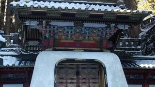 雪の残っている大猷院を楽しみたくて参拝した時に