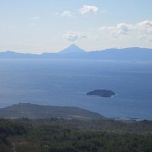 遠くに開聞岳が見える！