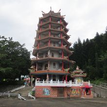 魚山の上から観た台東市内です。遠くに海が見えます。