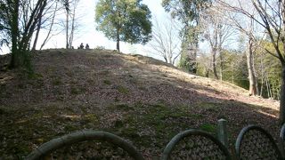 竹林の中にある４世紀前半の前方後円墳