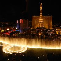 客室からの噴水ショー