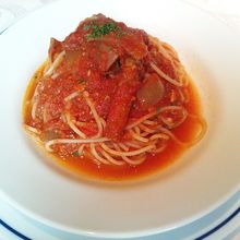 渡り蟹のトマトパスタ