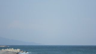 運がよければ富士山が見えます