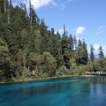 実際は目が痛くなる程の青