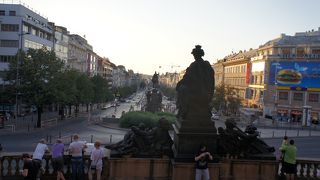 現代プラハの繁華街