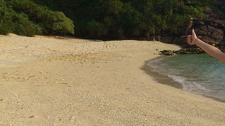 ひとけの少ないビーチ