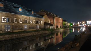 夜の小樽運河も素敵です