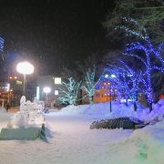 駅前は冬のイルミネーション