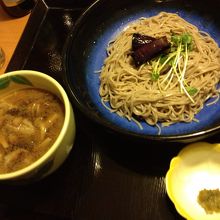 つけそば。うどんの方が美味しいかも。