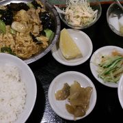 定食はボリューム満点