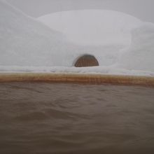しかりべつ湖コタン氷上露天風呂のお湯