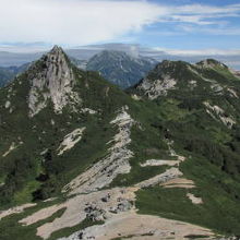 前烏帽子岳から烏帽子岳