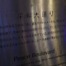 通りについての解説板も設置されています