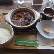 一押しメニュー、浦幌牛ビーフシチューのランチセット