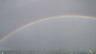 ダブルレインボー！