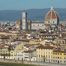 広場から眺める街の風景