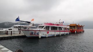 日月潭交通船、日月潭の景色を楽しめ爽快でした