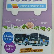 ここから大阪京都奈良方面のリムジンバス時刻表をゲットしておくと便利