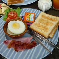 朝食は５種類から選べます。卵の調理法も選択可能。