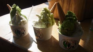 美味しいアイスが種類も豊富