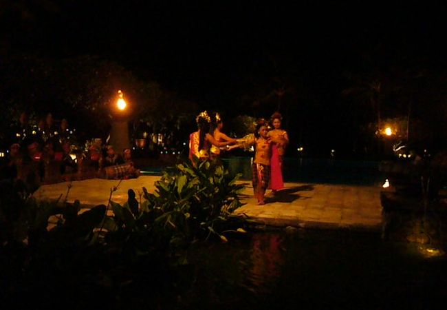 ダンスを見ながら夕食を