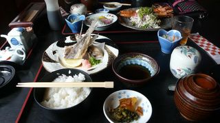 白谷雲水峡の後のランチで