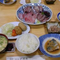 釣ったアオムロアジを刺身となめろうに調理してもらいました