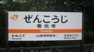 甲斐善光寺の最寄り駅