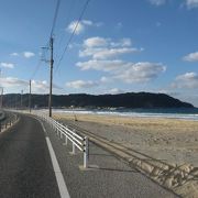 志賀島へ渡る中道の海水浴場