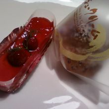 ヒンベア（木苺のケーキ）と中野島シュークリーム。