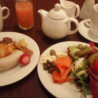 buffetスタイルの朝ごはん。