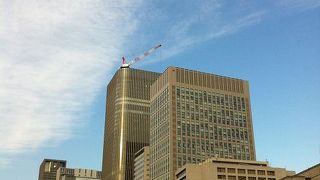 橋の上から中之島を見れば、大阪も世界的な大都市と感じられます。