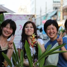 マッサージを終えて満足笑顔